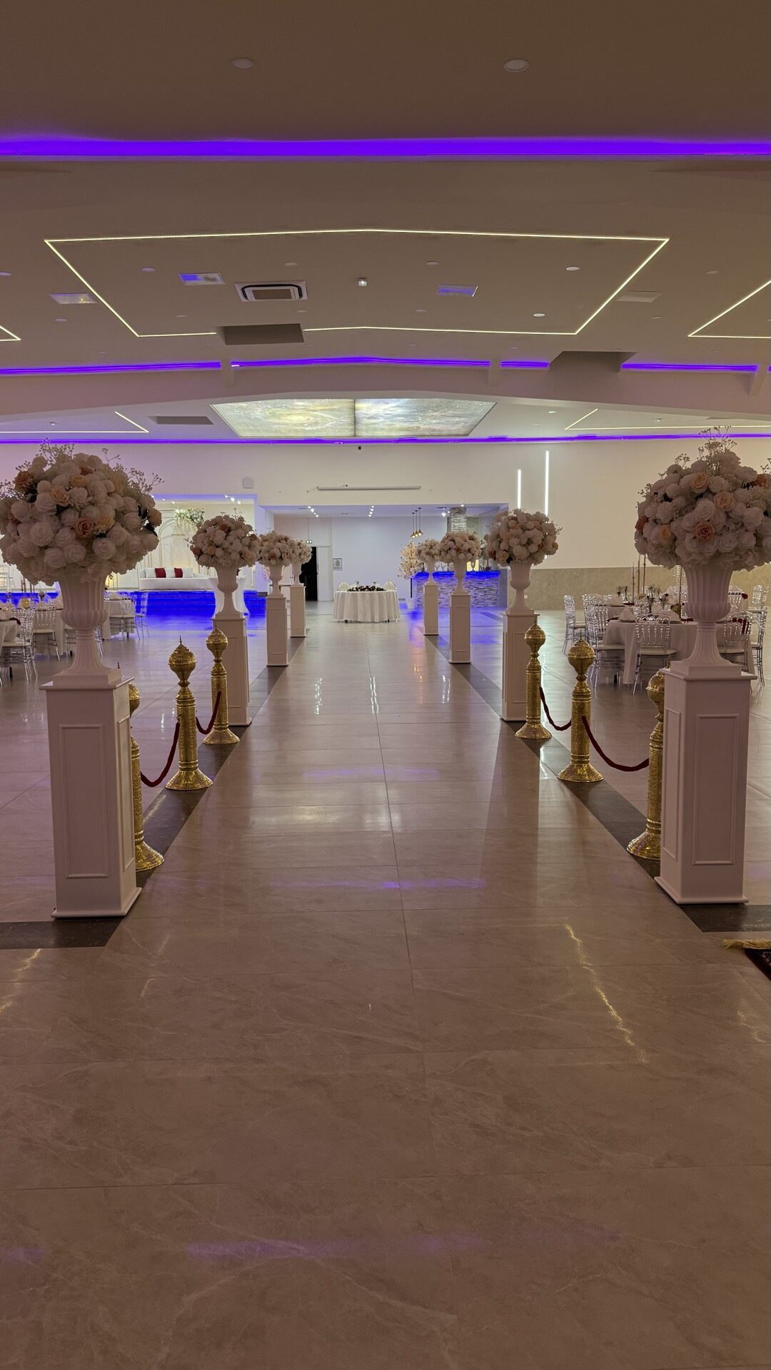 Salle de réception Le Festif décorée pour mariage à Chambly